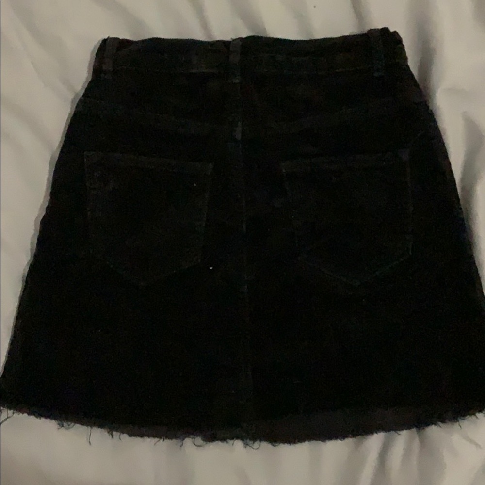 Black corduroy mini skirt - Picture 2 of 2